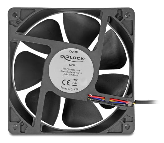 Delock Gehäuselüfter - axial - 120 mm - Schwarz