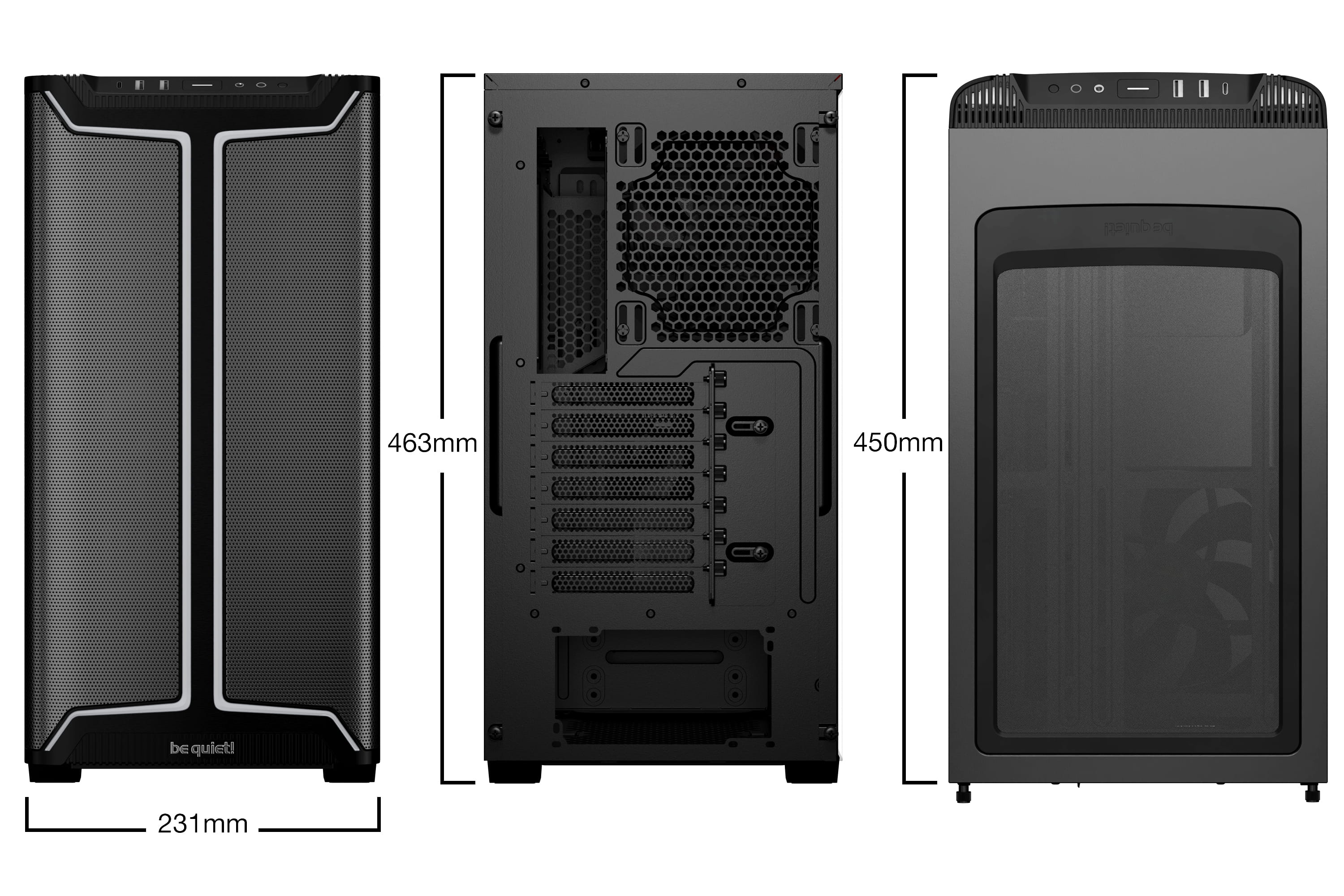 Be Quiet! Pure Base 501 DX - Midi-Tower - ATX - Seitenteil mit Fenster (gehärtetes Glas)