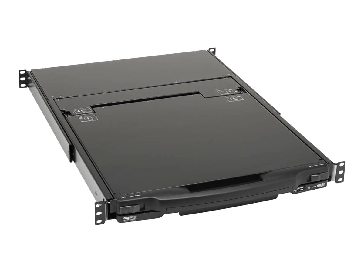 Tripp Eaton Tripp Lite Series DisplayPort IP KVM Console Switch 16Port 17in LCD Dual Rail 1URM - KVM-Konsole mit KVM-Switch - 16 Anschlüsse - USB - 43.2 cm (17")