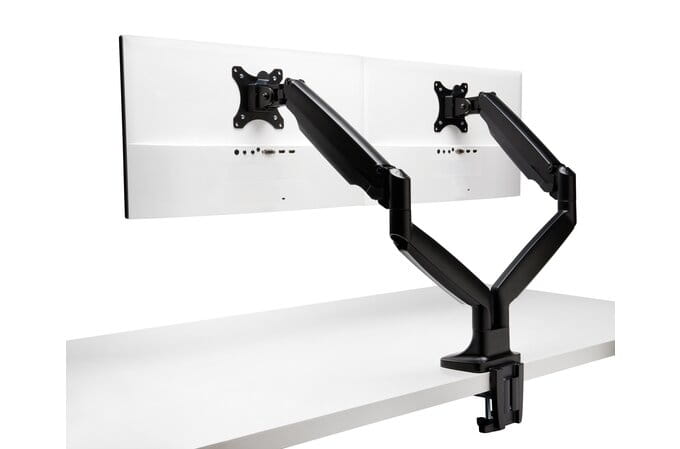 Kensington SmartFit One-Touch Height Adjustable Dual Monitor Arm - Befestigungskit - einstellbarer Arm - für 2 Monitore - Aluminium, Kunststoff, Stahl - Bildschirmgröße: 33-86.4 cm (13"-34")