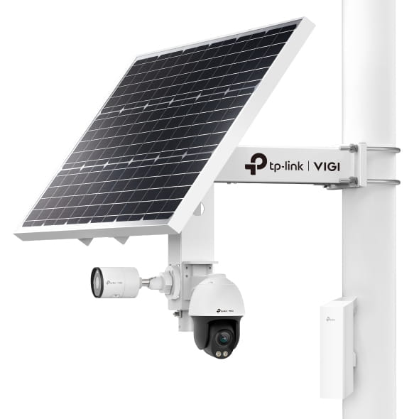 TP-LINK VIGI SP9030, Solarpanel, Draußen, Weiß, IP66, Kabelgebunden, 10,100 Mbit/s