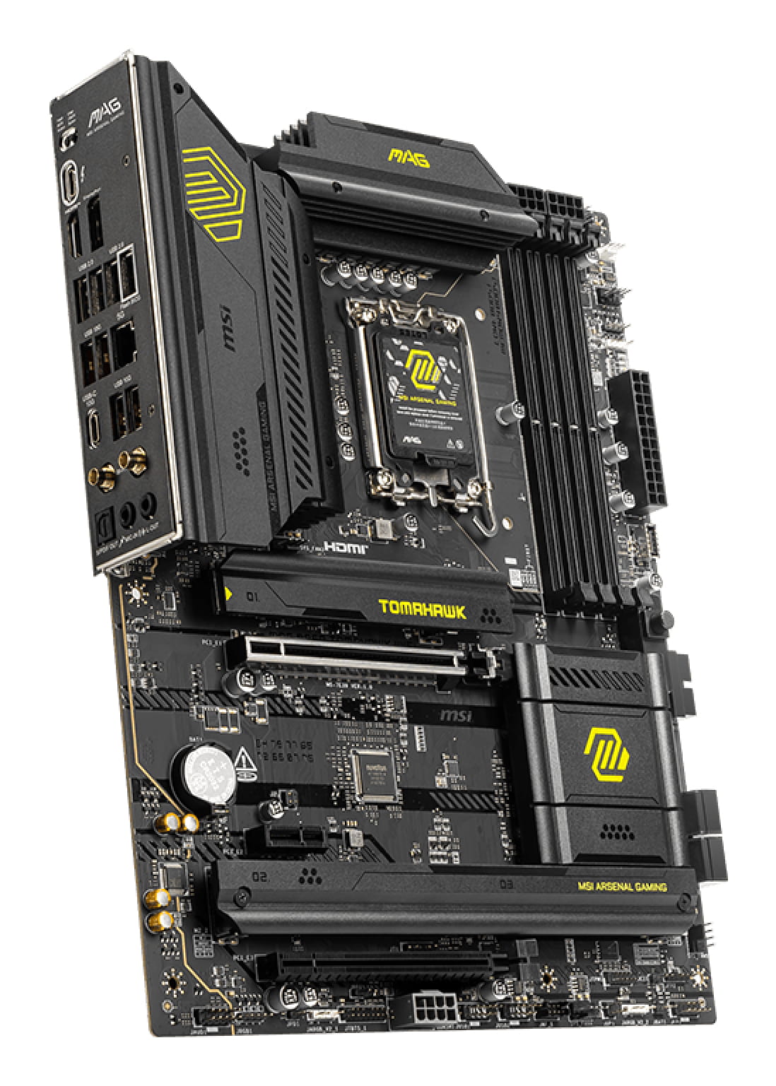 MSI MAG B860 TOMAHAWK WIFI - Motherboard - ATX - LGA1851 Sockel - B860 Chipsatz - USB4, USB 3.2 Gen 1, USB 3.2 Gen 2, USB-C 3.2 Gen2 - 5 Gigabit Ethernet, Wi-Fi 7, Bluetooth - Onboard-Grafik (CPU erforderlich)