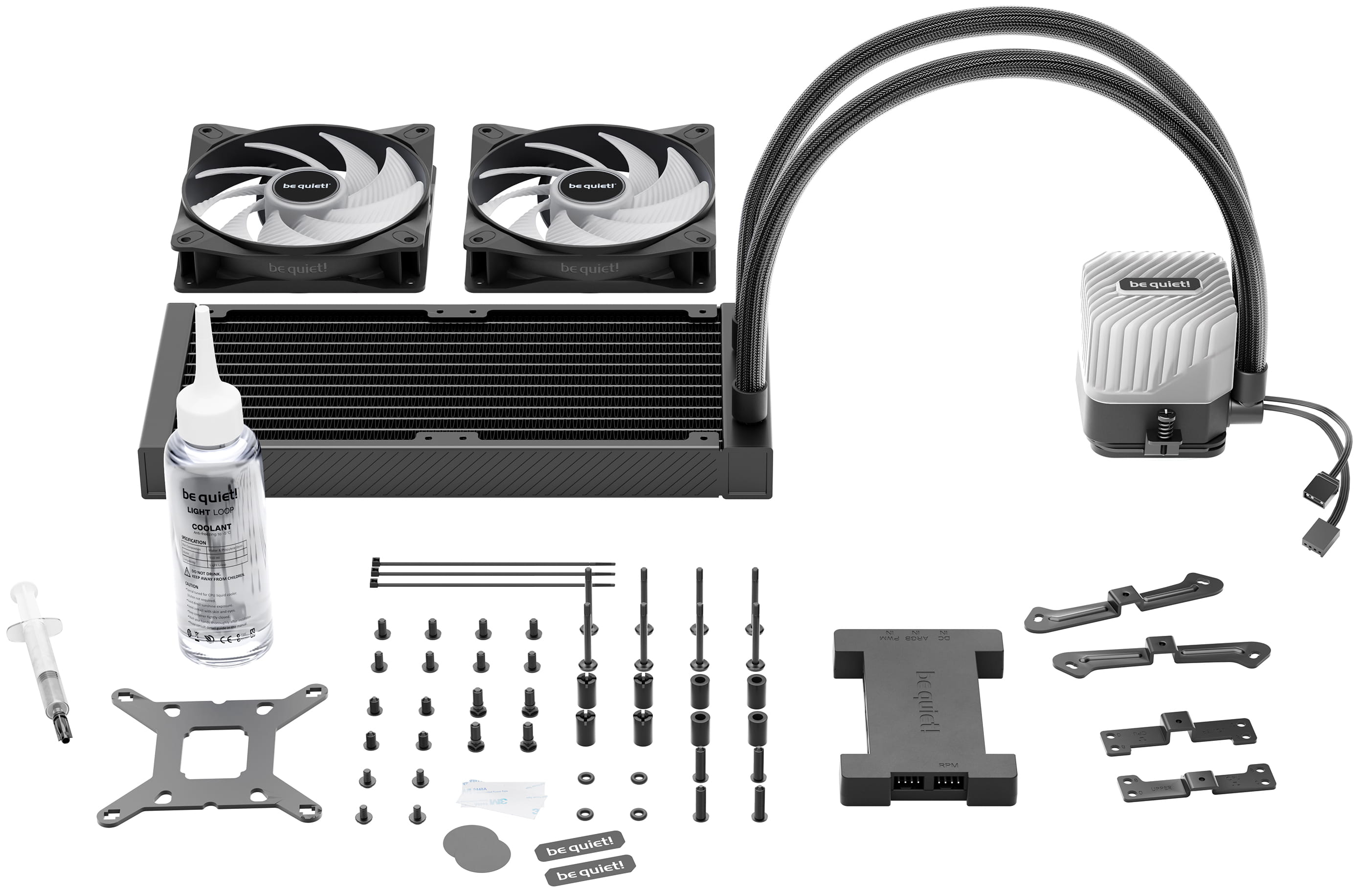 Be Quiet! Light Loop - Prozessor-Flüssigkeitskühlsystem - Kühlergröße: 240 mm - (für: LGA1150, LGA1151, LGA1155, LGA1851, LGA1700, LGA1200, AM5, AM4)