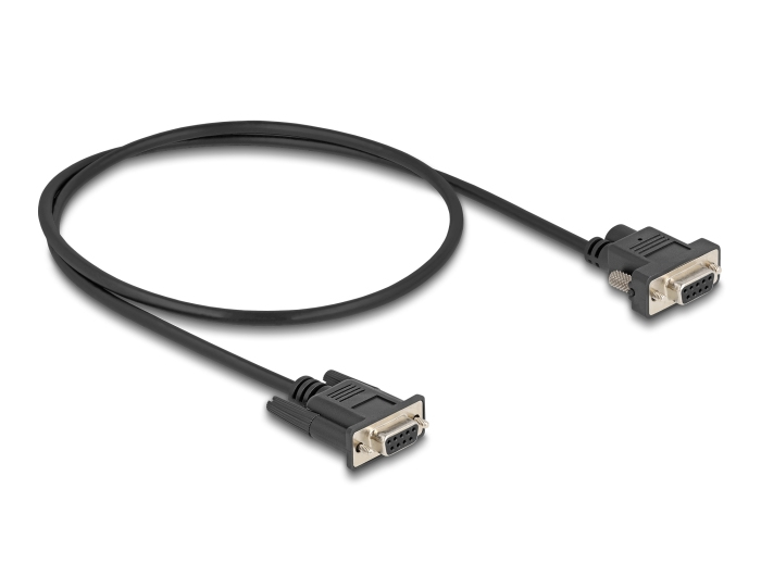 Delock Kabel seriell - DB-9 (W) zu DB-9, Gleichstromstecker 5,5 x 2,1 mm (W)