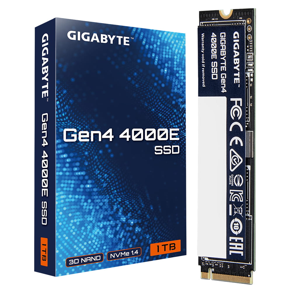 Gigabyte Gen4 4000E - SSD - 1 TB - intern - M.2 2280 - PCIe 4.0 x4 (NVMe)