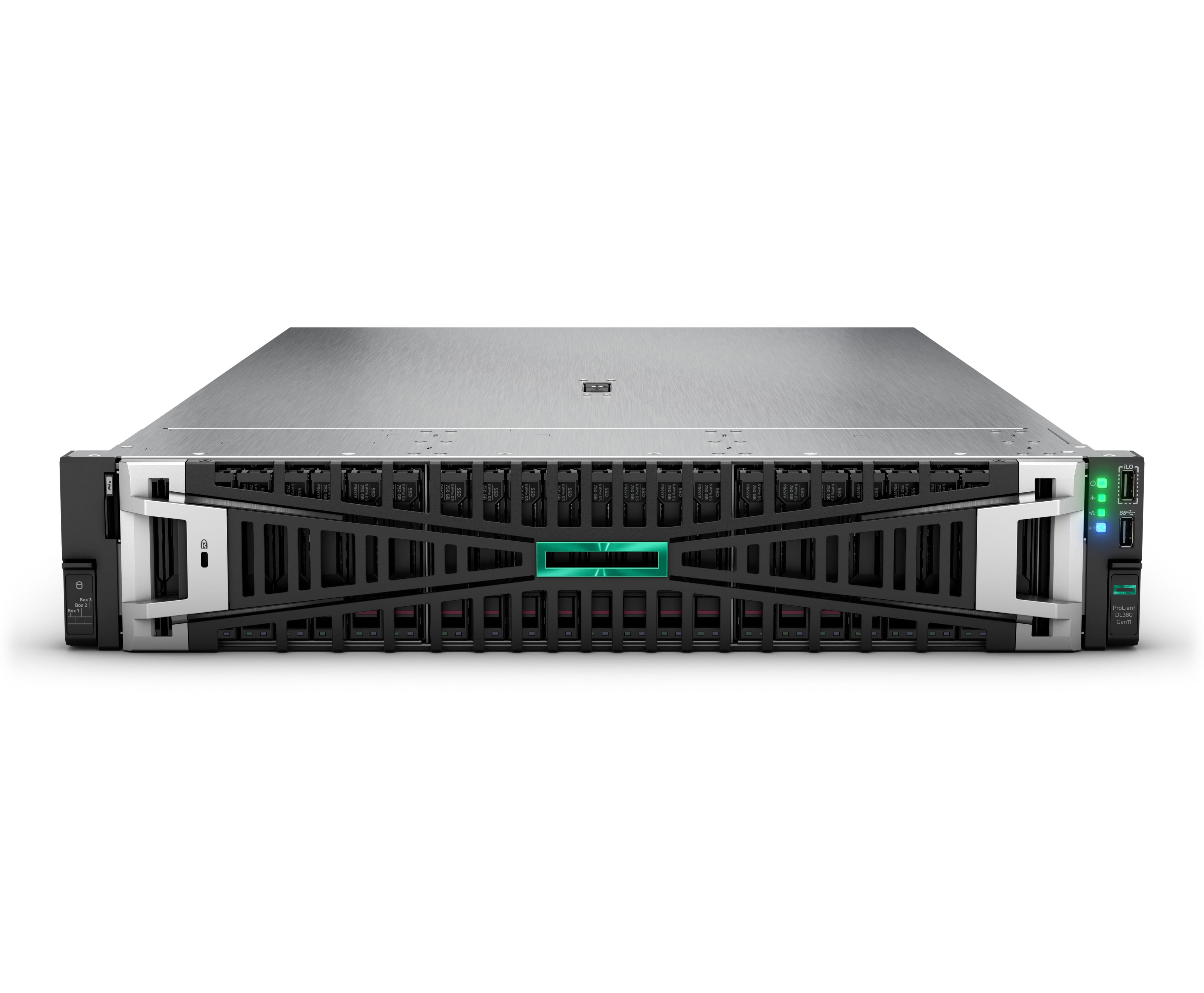 HPE ProLiant DL380 Gen11 - 2U - zweiweg - 1 x Xeon Silver 4510 / 2.4 GHz - RAM 64 GB - SATA/SAS/NVMe - Hot-Swap 6.4 cm (2.5")