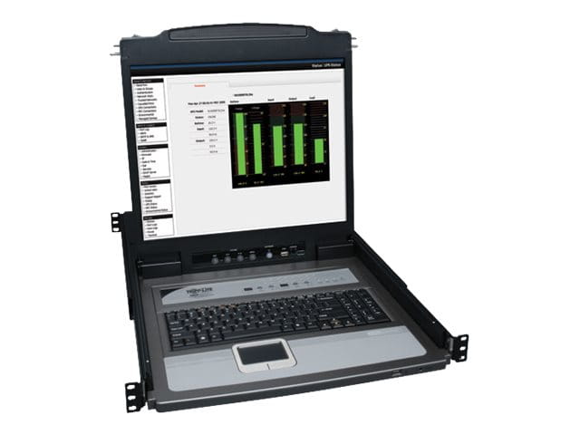 Tripp Eaton Tripp Lite Series 16-Port Rack Console KVM Switch 19" LCD PS2/USB Cables 1U - KVM-Konsole mit KVM-Switch - 16 Anschlüsse - 48.3 cm (19")