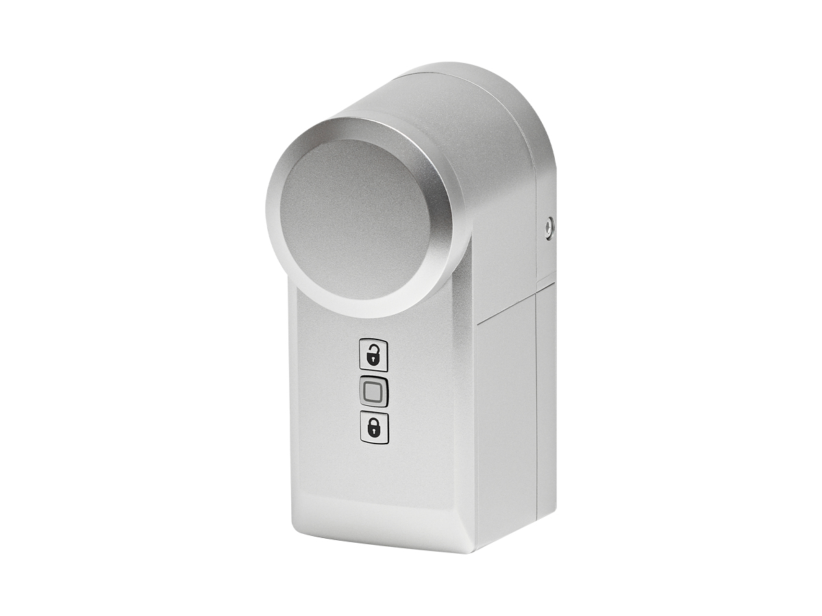 eQ-3 AG Homematic IP HmIP-DLD-S, Intelligentes Torschloss, Ohne Schlüssel, Fernbedienung, Silber, IP20, AA, 3 Stück(e)