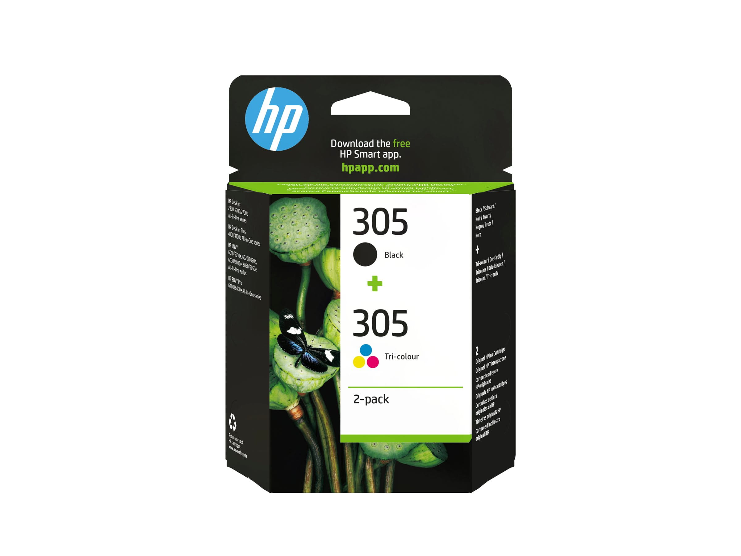 HP 305 - 2er-Pack - Schwarz, Farbe (Cyan, Magenta, Gelb)