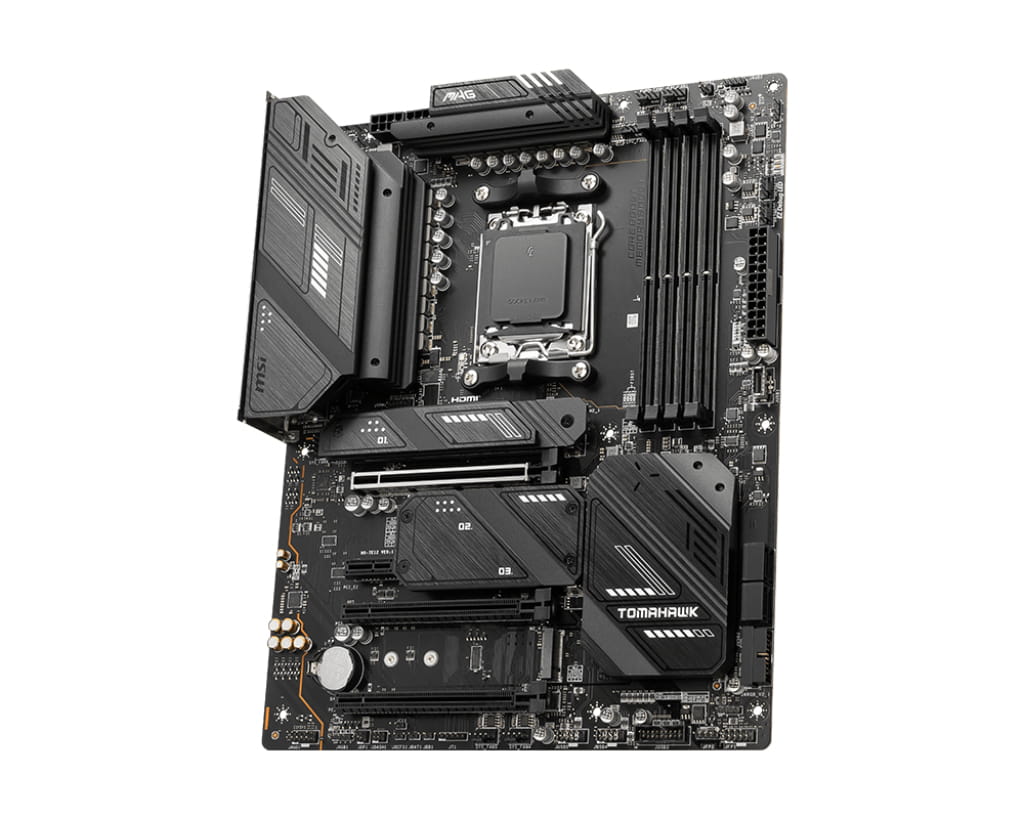 MSI MAG X670E TOMAHAWK WIFI - Motherboard - ATX - Socket AM5 - AMD X670E Chipsatz - USB 3.2 Gen 1, USB 3.2 Gen 2, USB-C Gen 2x2, USB-C 3.2 Gen2 - 2.5 Gigabit LAN, Wi-Fi 6, Bluetooth - Onboard-Grafik (CPU erforderlich)