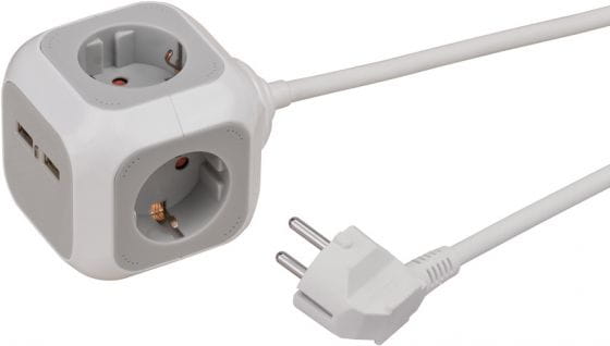 Brennenstuhl ALEA-Power - Steckdosenleiste - Wechselstrom 230 V - 3680 Watt - Eingabe, Eingang Stromversorgung - Ausgangsanschlüsse: 4 (2 x USB, 4 x Spannung)