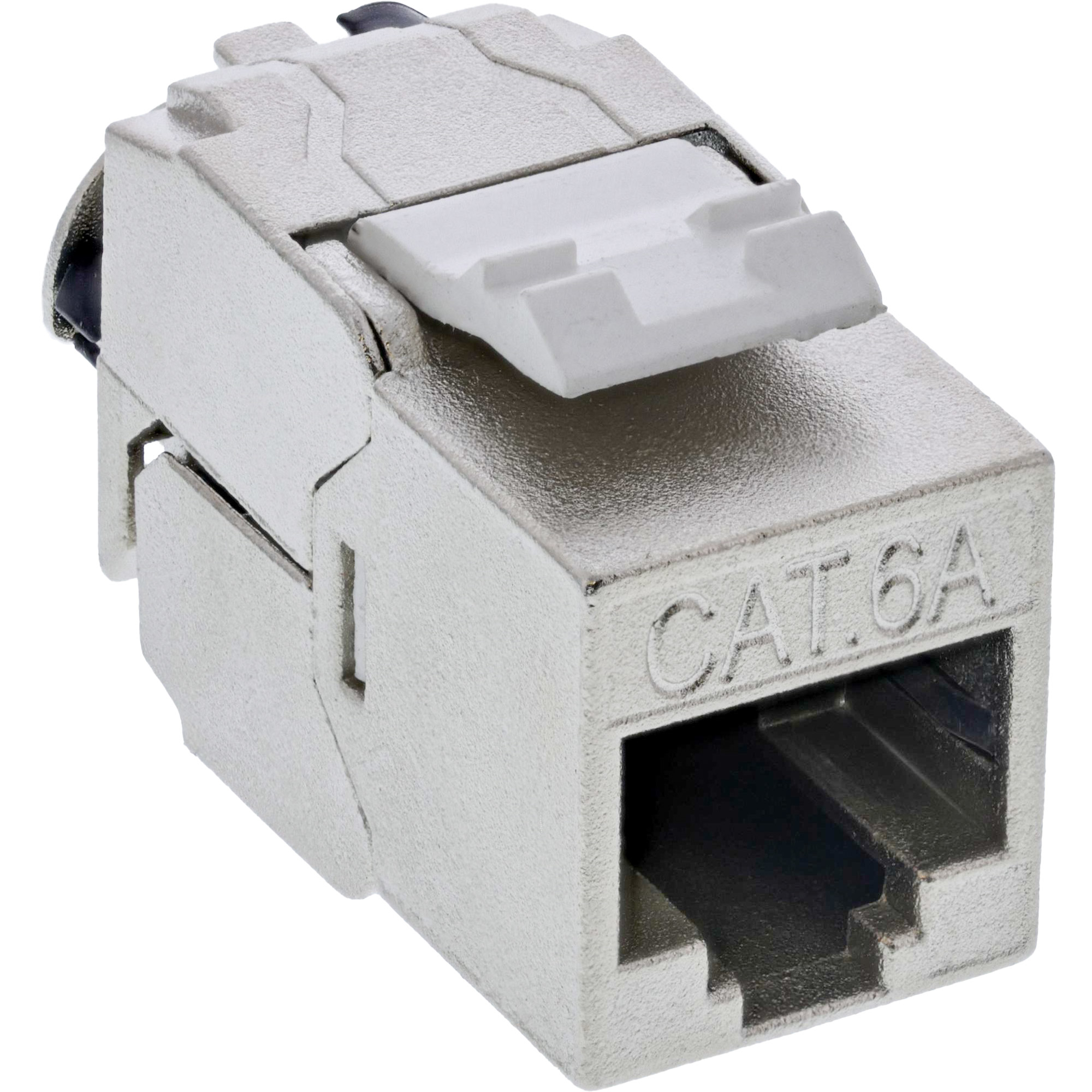 InLine Keystone RJ45 Buchse Slim - SNAP-In - Cat.6A - integrierter Kabelbinder
