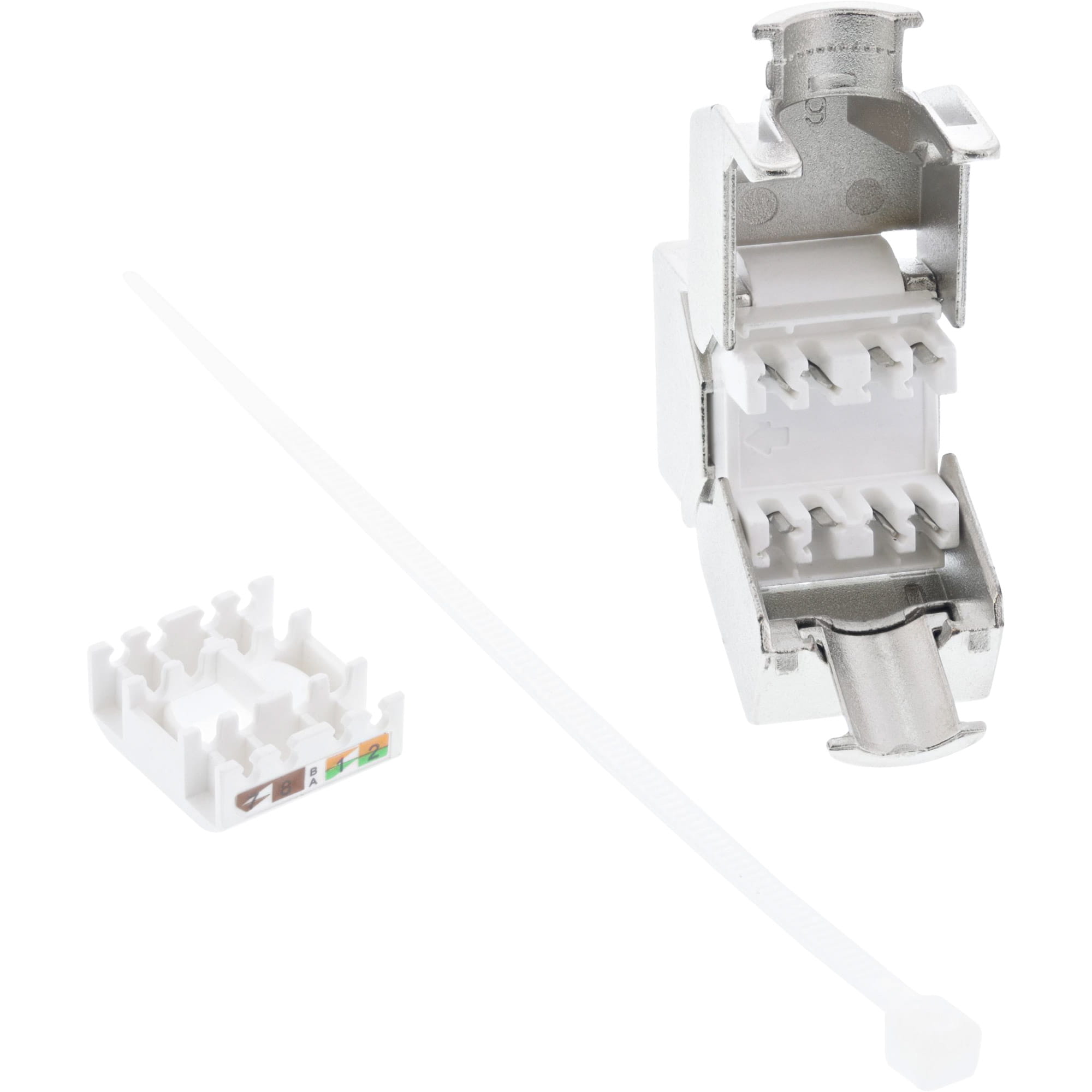InLine Keystone RJ45 Buchse - SNAP-In - Cat.6a - mit Staubschutz blau