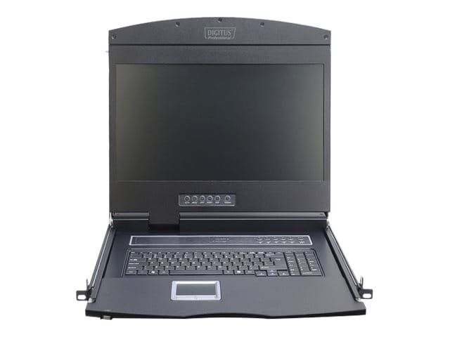 DIGITUS 19" LCD KVM Konsole, 8-Port VGA, französische Tastatur
