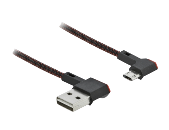 Delock Easy - USB-Kabel - USB (M) links/rechts abgewinkelt, umkehrbar zu 24 pin USB-C (M)