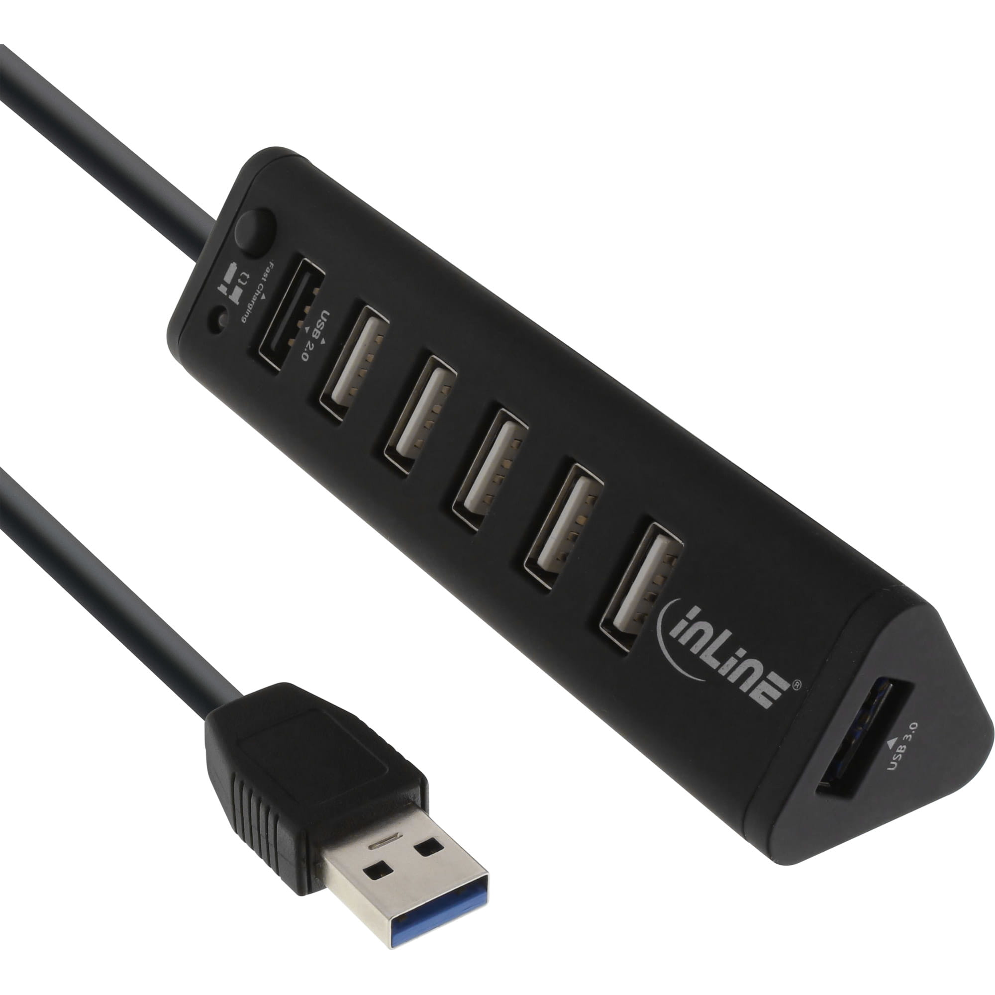 InLine Smart Hub - 7-fach USB 3.2 Gen.1 / 2.0 Hub mit Schnelllade-Anschluss