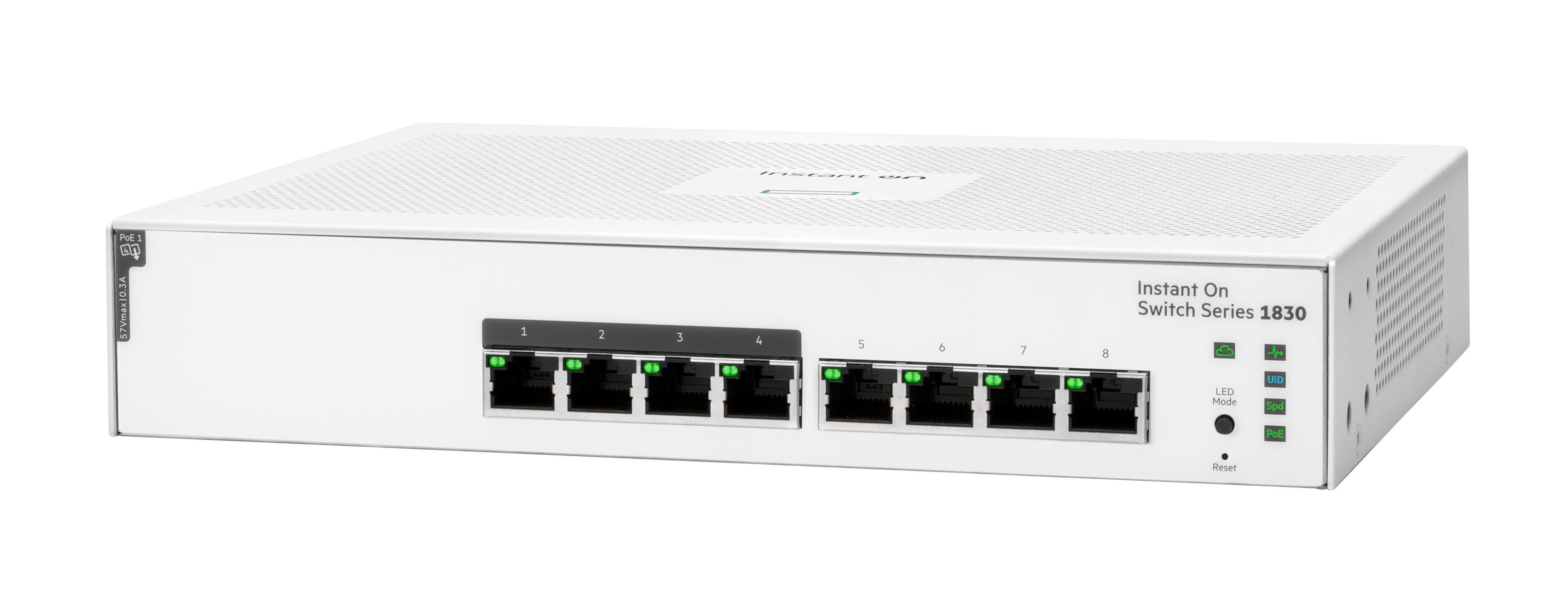 HPE Networking Instant On 1830 8G 4p Class4 PoE 65W Switch - Switch - Smart - 4 x 10/100/1000 + 4 x 10/100/1000 (PoE+) - managed