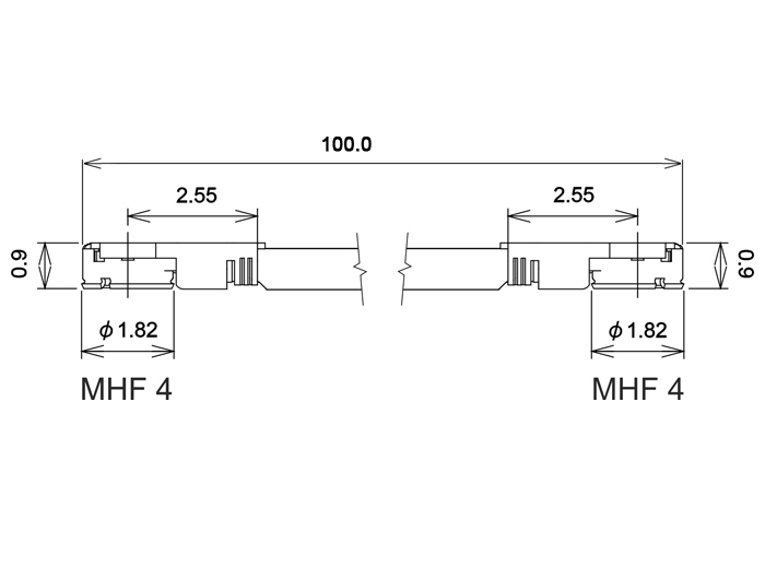 Delock Antennenkabel - MHF4/HSC Stecker gewinkelt