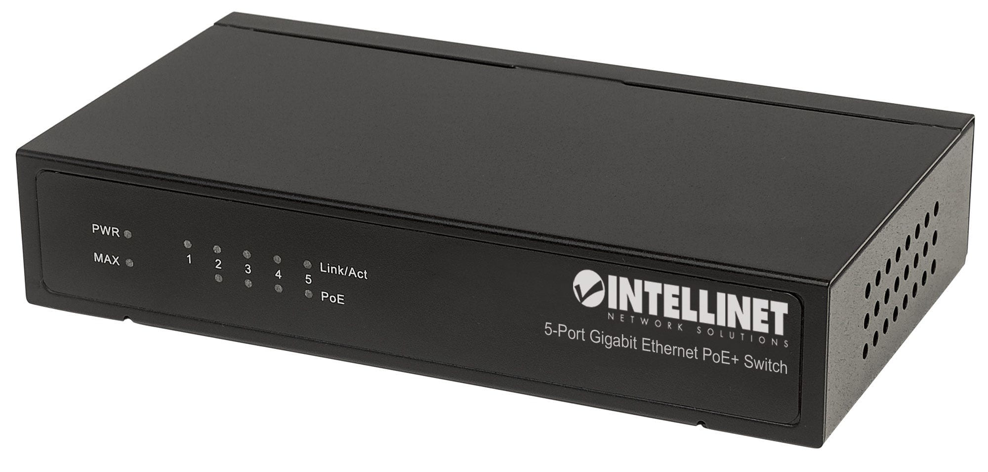 Intellinet 5-Port Gigabit Ethernet PoE+ Switch, 4 x PSE Ports, IEEE 802.3at/af Power over Ethernet (PoE+/PoE)