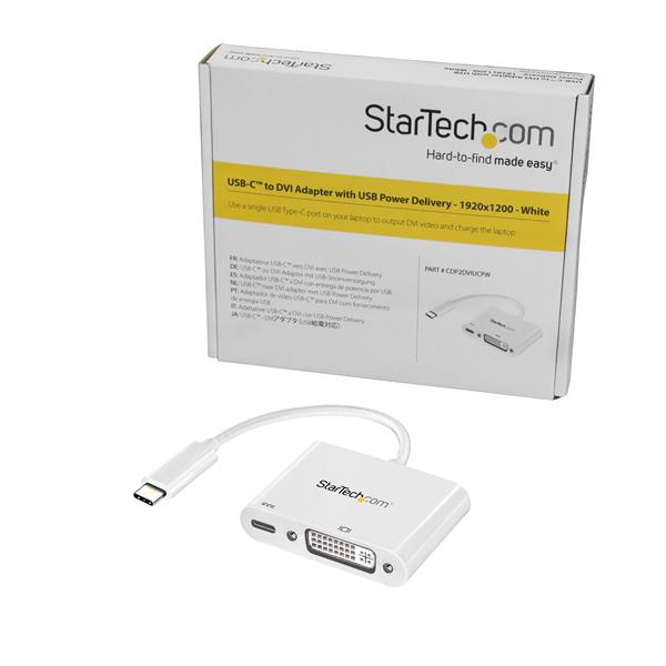 StarTech.com USB-C auf DVI Adapter mit USB Stromversorgung -USB Typ C Adapter
