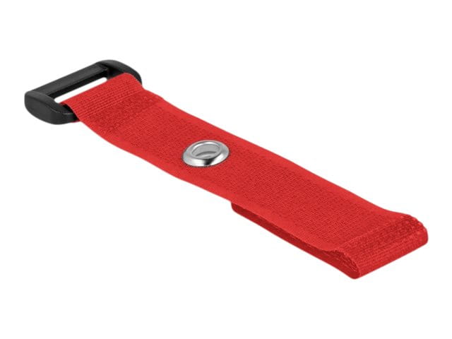 Delock Klettverschluss-Cinchkabelbinder - 15 cm - Rot (Packung mit 5)