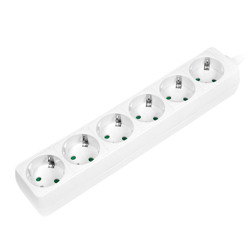 LogiLink Steckdosenleiste - Wechselstrom 250 V - 3500 Watt - Ausgangsanschlüsse: 6 (Typ F)