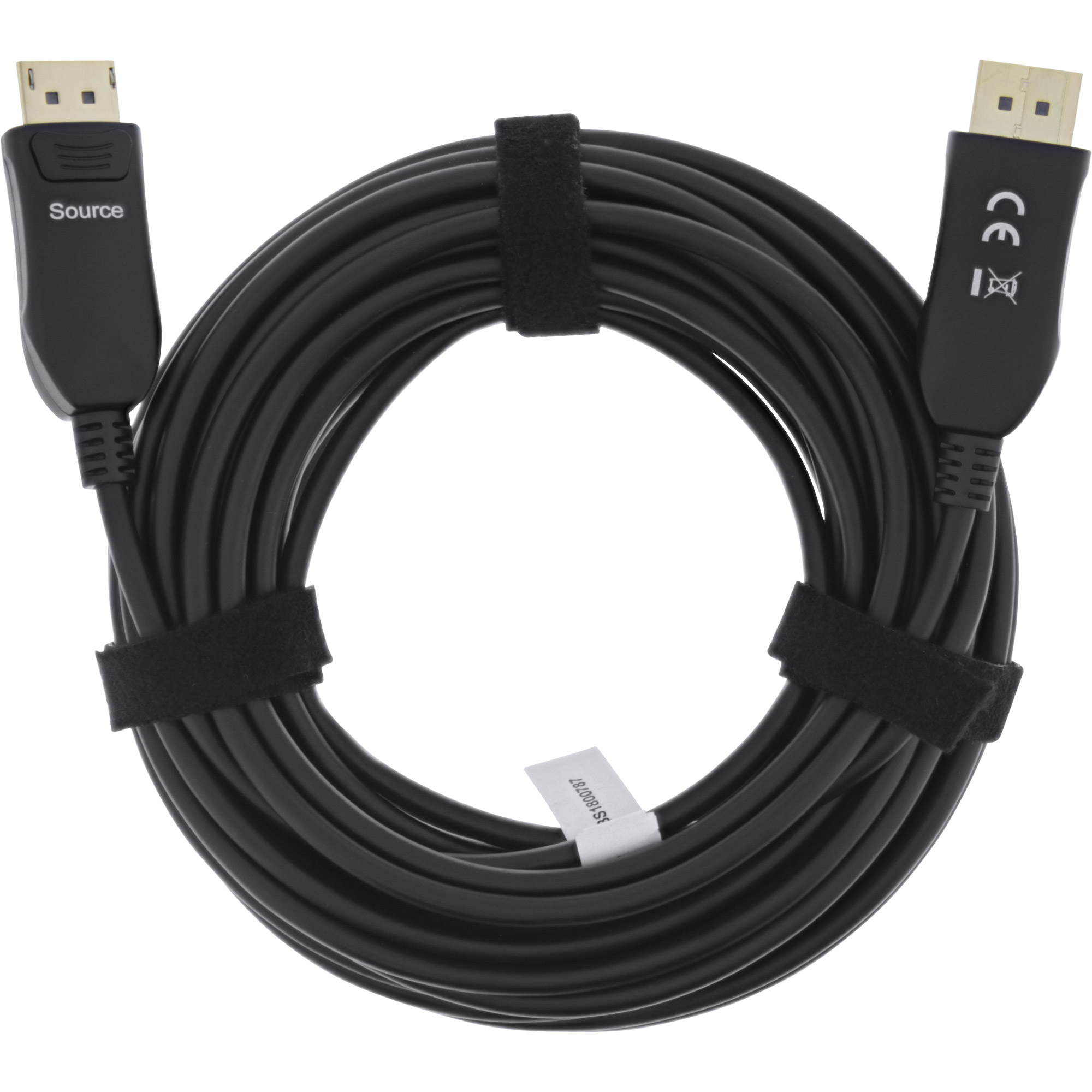 InLine DisplayPort 2.1 AOC Kabel - UHBR 13.5 - optisch - aktiv - schwarz - 50m