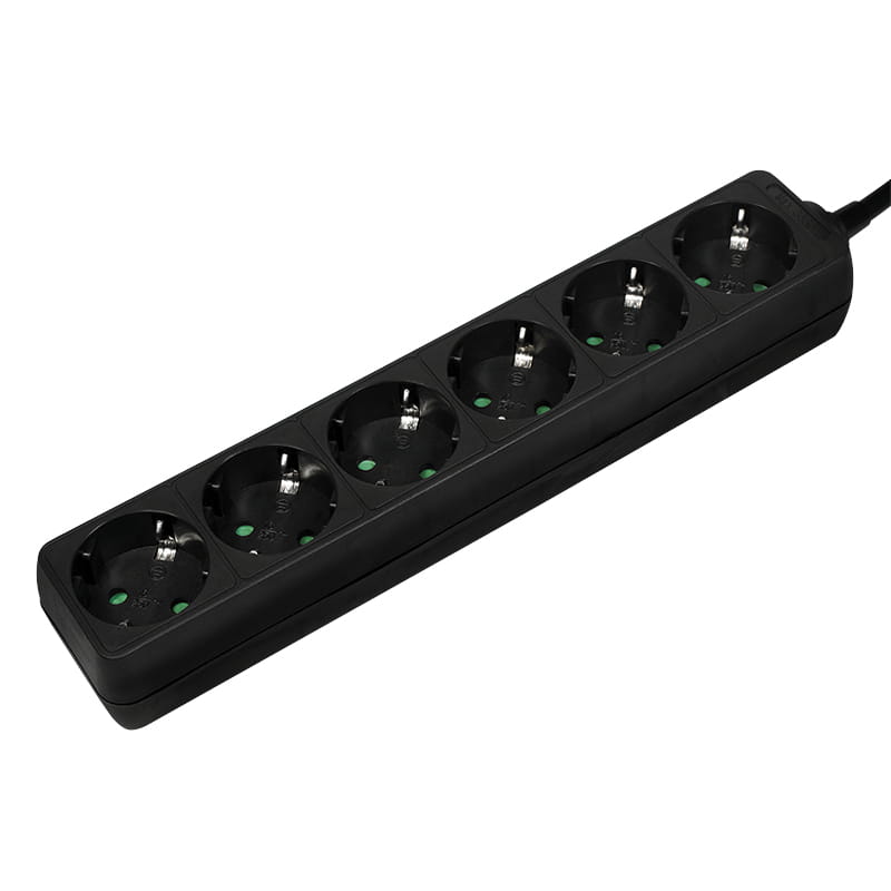 LogiLink Steckdosenleiste - Wechselstrom 250 V - 3500 Watt - Ausgangsanschlüsse: 6 (Typ F)