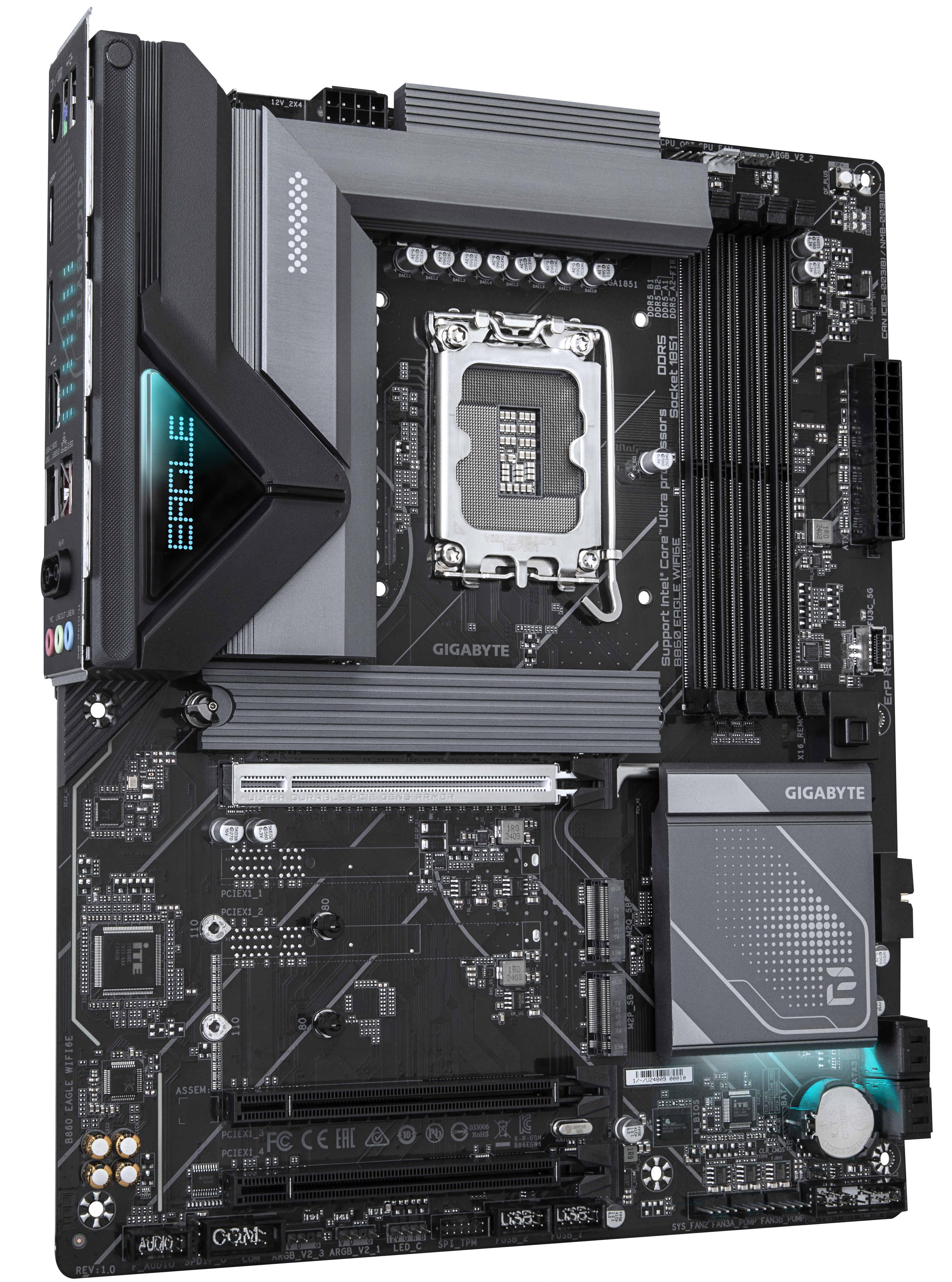Gigabyte B860 EAGLE WIFI6E - Motherboard - ATX - LGA1851 Sockel - B860 Chipsatz - USB-C 3.2 Gen 2x2, USB-C 3.2 Gen 1, USB 3.2 Gen 2, USB 3.2 Gen 1 - 2.5 Gigabit LAN, Bluetooth, Wi-Fi 6E - Onboard-Grafik (CPU erforderlich)