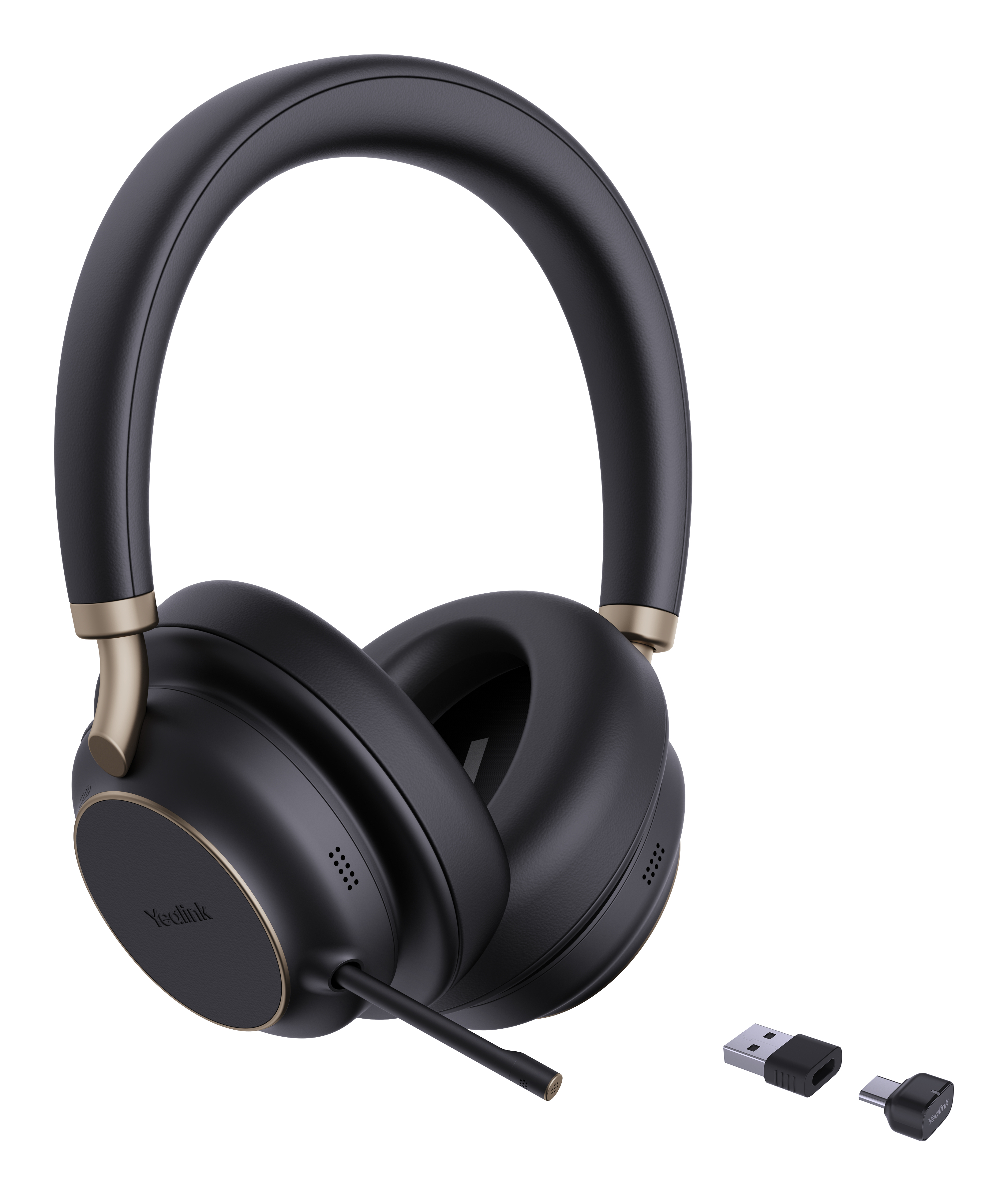 Yealink BH76 Plus Teams Schwarzes USB-C/A Headset, Kabellos, Anrufe/Musik, 285 g, Kopfhörer, Schwarz
