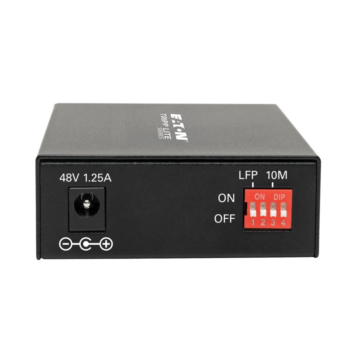 Tripp Eaton Tripp Lite Series Gigabit SFP Fiber to Ethernet Media Converter, POE+, International Power Cables, 10/100/1000 Mbps - Medienkonverter - 1GbE - 10Base-T, 100Base-TX, 1000Base-T - RJ-45 / SFP (mini-GBIC)