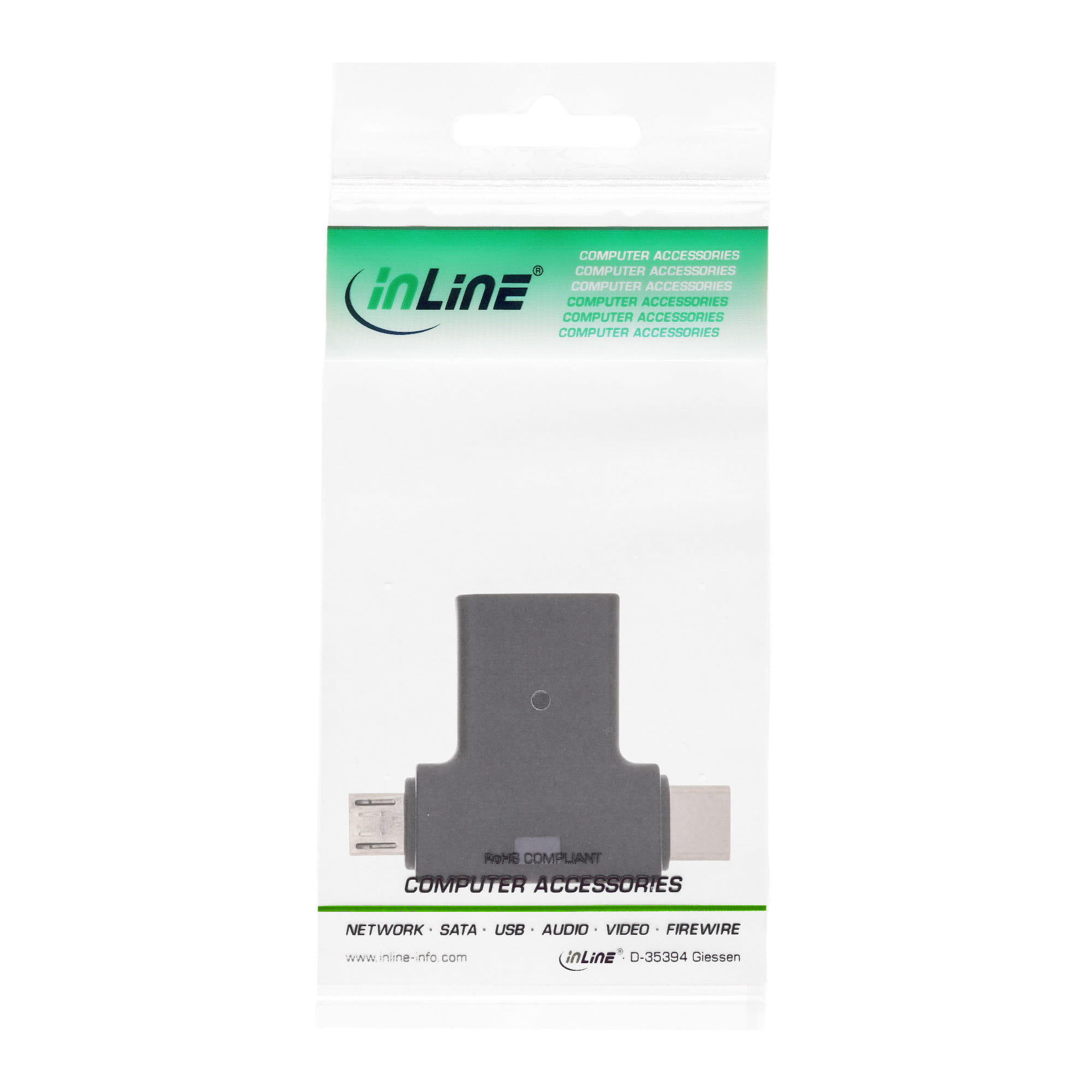 InLine USB 3.1/2.0 T-Adapter - USB-C Stecker oder Micro-USB an A Buchse