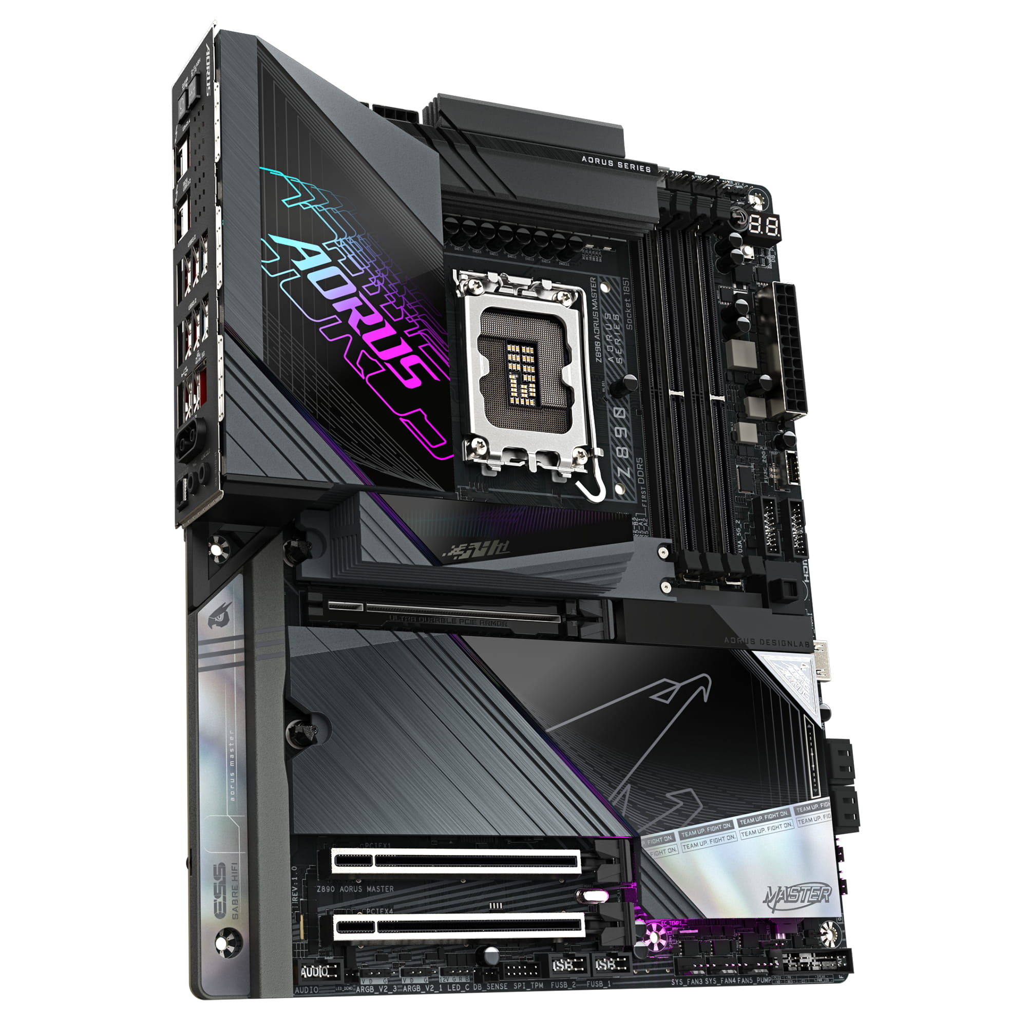 Gigabyte AORUS Z890 MASTER - Motherboard - ATX - LGA1851-Sockel - Z890 Chipsatz - USB-C 3.2 Gen 2x2, USB 3.2 Gen 1, USB 3.2 Gen 2, USB4 - 10 Gigabit LAN, Bluetooth, Wi-Fi 7 - Onboard-Grafik (CPU erforderlich)