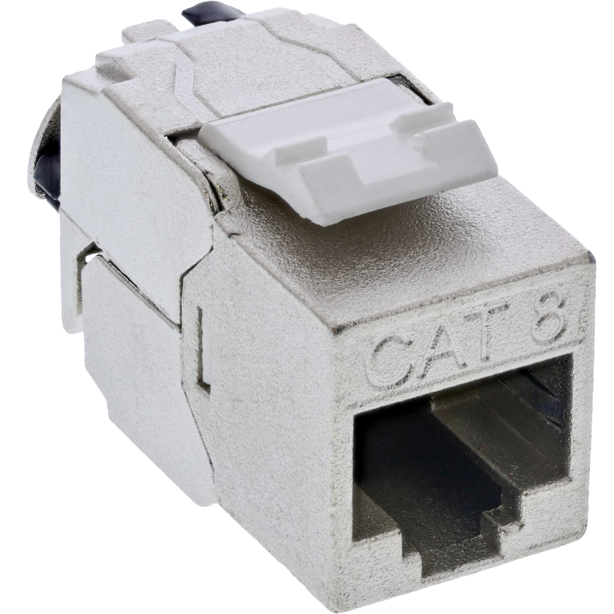 InLine Keystone RJ45 Buchse Slim - SNAP-In - Cat.8.1 - integrierter Kabelbinder