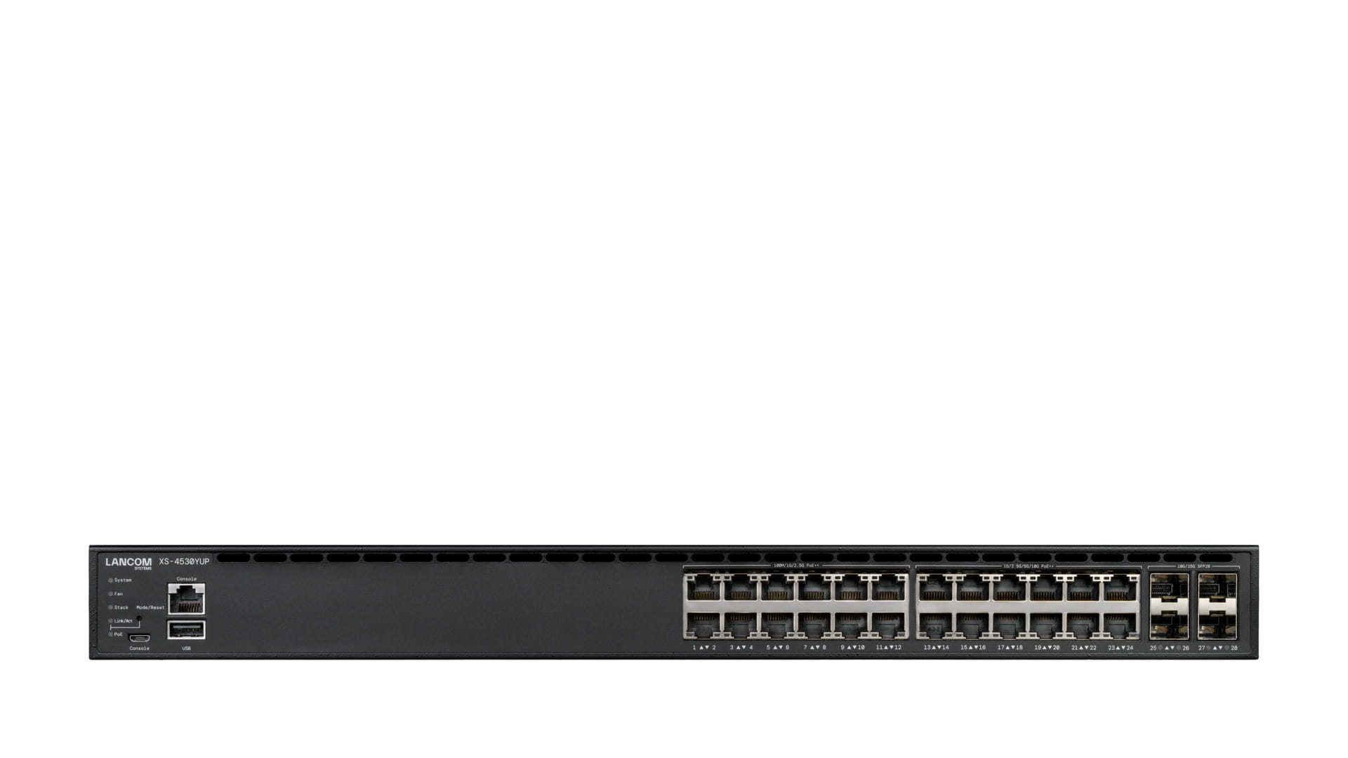 Lancom XS-4530YUP - Switch - stapelbar, Multi-Gigabit, für mittelgroße, datenintensive Infrastrukturen - L3 - managed - 12 x 100/1000/2.5G (PoE++)
