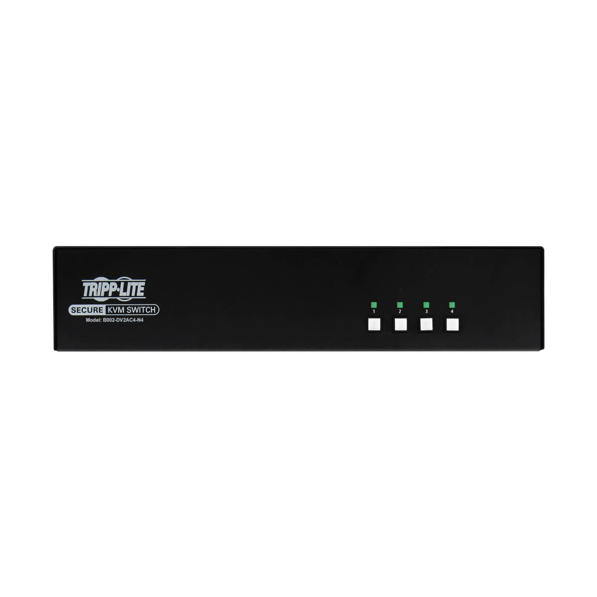 Tripp Secure KVM Switch, 4-Port, Dual Head, DVI to DVI, NIAP PP4.0, Audio, CAC, TAA