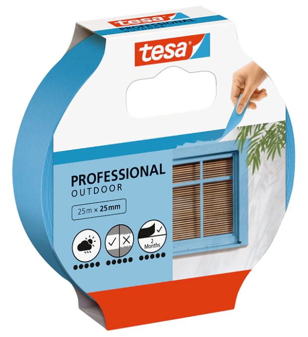 Tesa 56250-00000-03, Blau, Maskierung, Lösungsmittelbeständig, 25 m, 38 mm, 1 Stück(e)