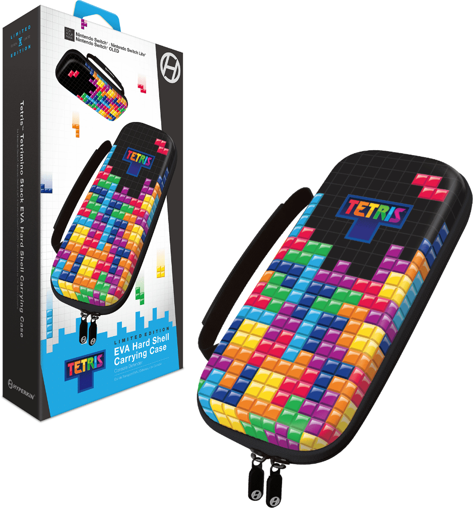 Hyperkin M07541-TETS, Hartschalenkoffer, Schwarz, Mehrfarbig, EVA (Äthylen-Vinylazetat), Nintendo Switch, Stoßfest, Tropfsicher, Kratzresistent, Tetris