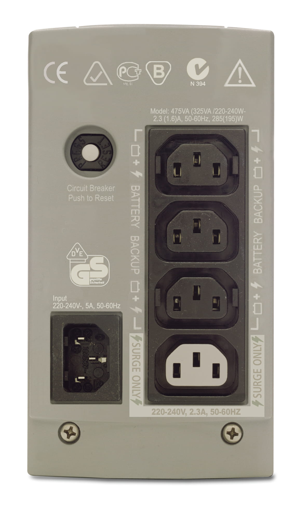 APC Back-UPS CS 325 - USV - Wechselstrom 230 V - Offline-USV APC Back-UPS CS 325 - USV - Wechselstrom 230 V - Offline-USV