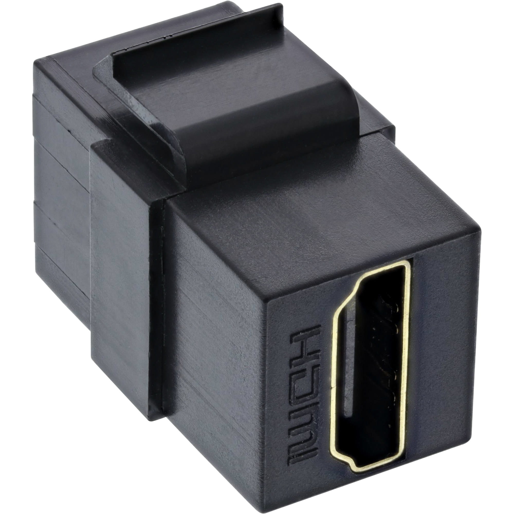 InLine HDMI Keystone Snap-In Einsatz 4K/60Hz - HDMI A Buchse/Buchse - schwarz