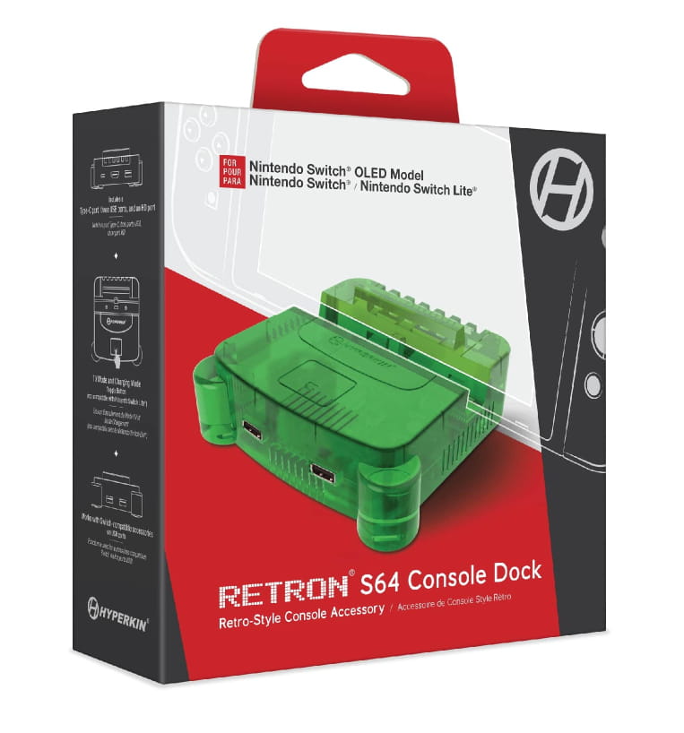 Hyperkin RetroN S64, Andockstation, Nintendo Switch, Grün, Aktivität, Switch / Switch Lite, 50,8 mm