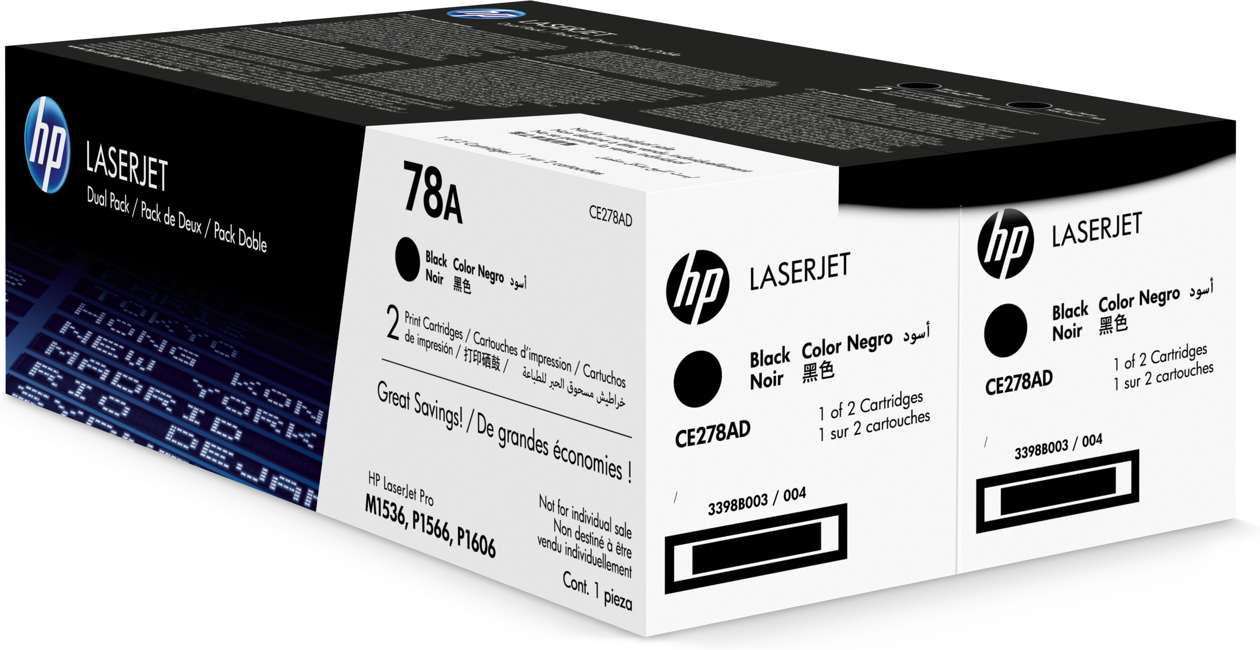 HP 78A - 2er-Pack - Schwarz - original - LaserJet - Tonerpatrone (CE278AD)