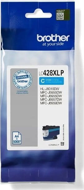 Brother LC-428XLCP, Cyan, 1 Stück(e), 5000 Seiten, Einzelpackung