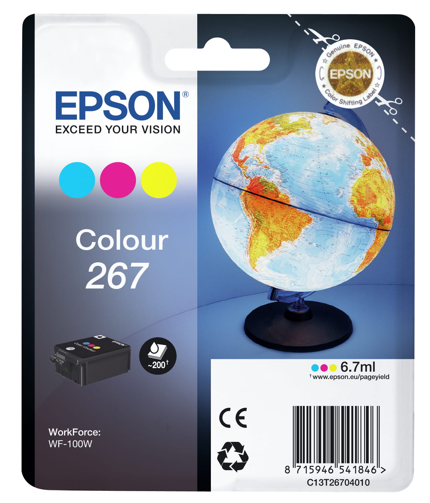 Epson 267 - 6.7 ml - Gelb, Cyan, Magenta - original