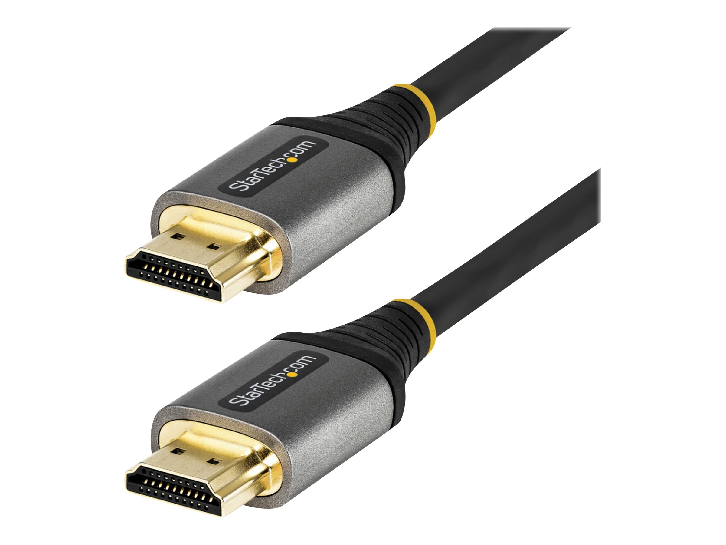 StarTech.com 50 cm 8K HDMI 2.1 Kabel - 8K 60Hz/4K 120Hz HDR10+ eARC - Ultra High Speed - HDMI-Kabel - HDMI männlich zu HDMI männlich - 50 cm - abgeschirmt - Grau, Schwarz - passiv, 4K120Hz Unterstützung, 8K60Hz (7680 x 4320)