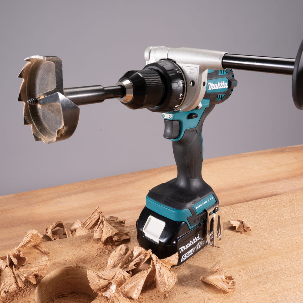 Makita DDF492Z, Handbohrmaschine, Ohne Schlüssel, Bürstenlos, Bohrer, Blau, Schwarz, 1,3 cm