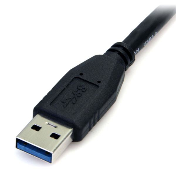 StarTech.com 0,5m USB 3.0 A auf Micro B Kabel - St/St - Schwarz - 50cm SuperSpeed USB 3.0 Anschlusskabel - Stecker / Stecker - USB-Kabel - Micro-USB Typ B (M)