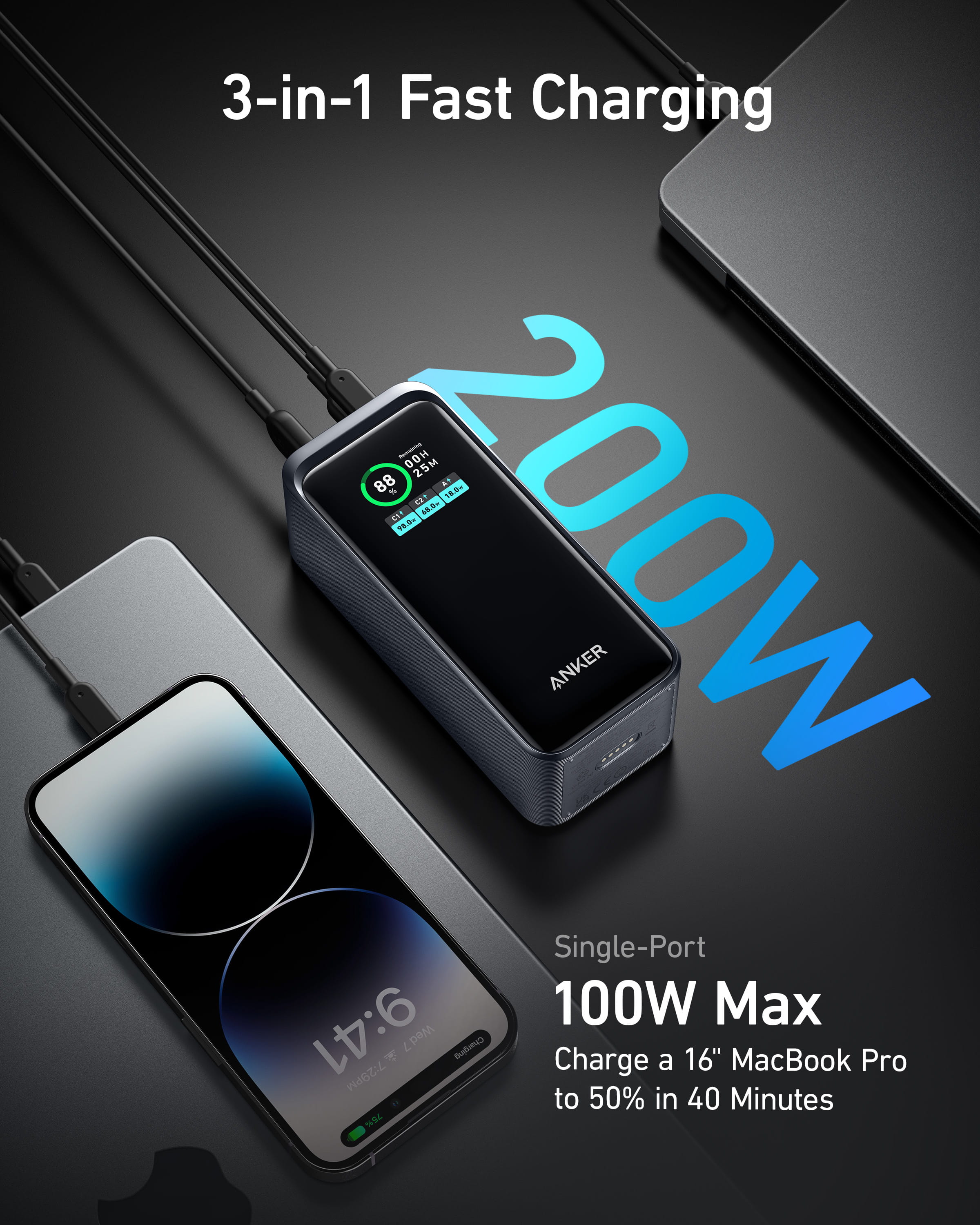 ANKER Prime - Powerbank - 5 / 9 / 10 / 12 / 15