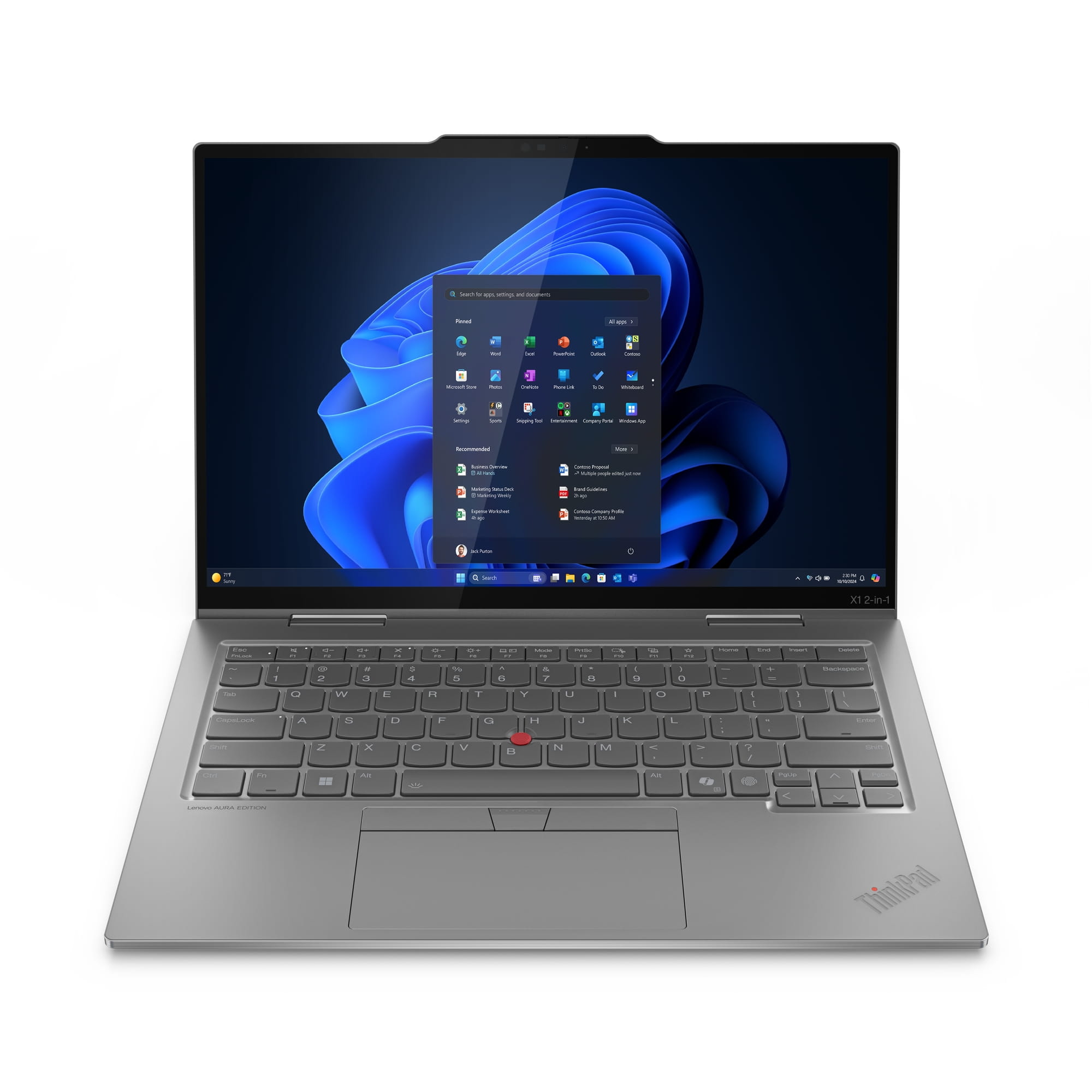 Lenovo ThinkPad X1 2-in-1 Gen 10 21NU - Flip-Design - Intel Core Ultra 7 258V - Evo - Win 11 Pro - Intel Arc Graphics 140V - 32 GB RAM - 1 TB SSD TCG Opal Encryption 2, NVMe, Performance - 35.6 cm (14")