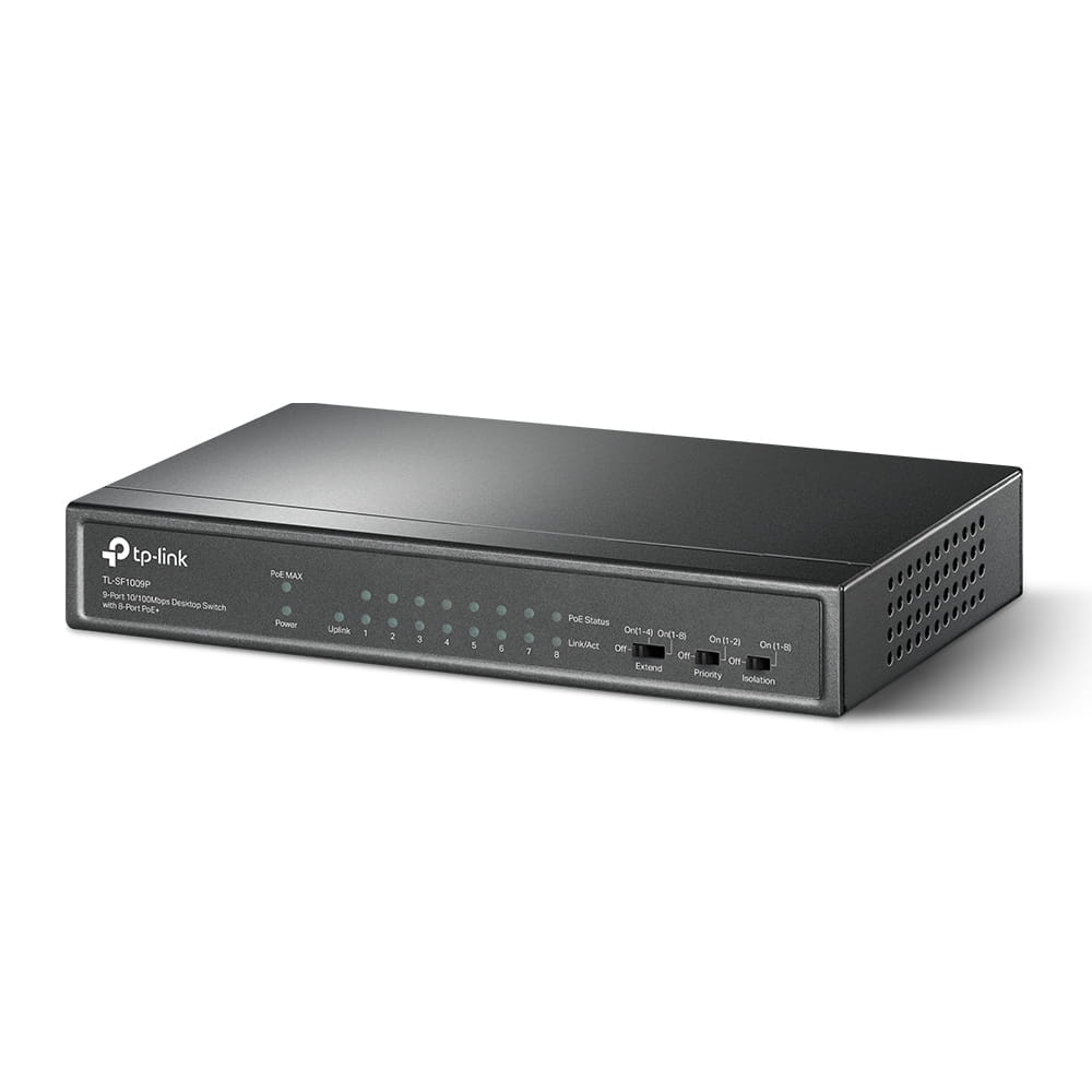 TP-LINK TL-SF1009P V5 - Switch - unmanaged - 8 x 10/100 (PoE+)